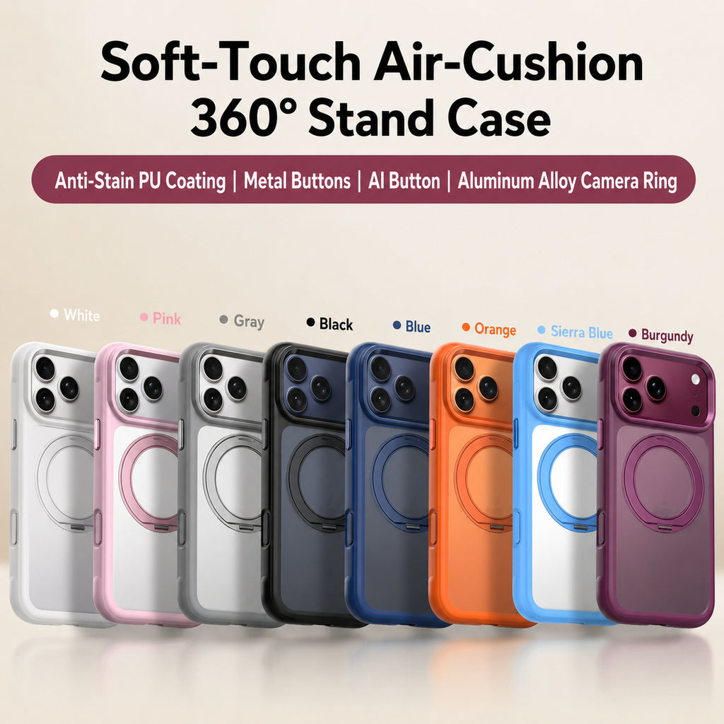CNYOZA A02-ip-0004 soft touch 360 degree stand case