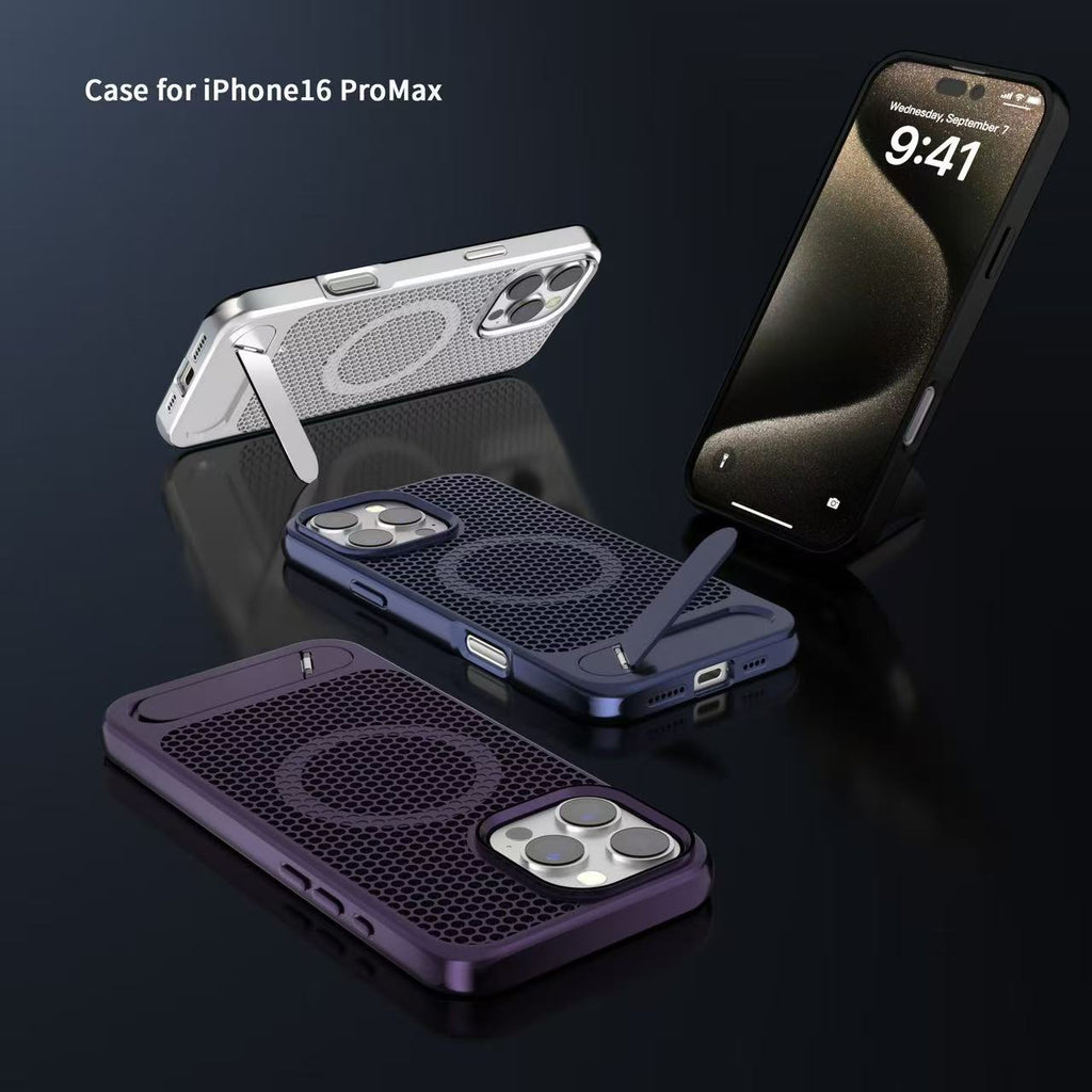CNYOZA A03-ip-0001 honeycomb cooling kickstand case