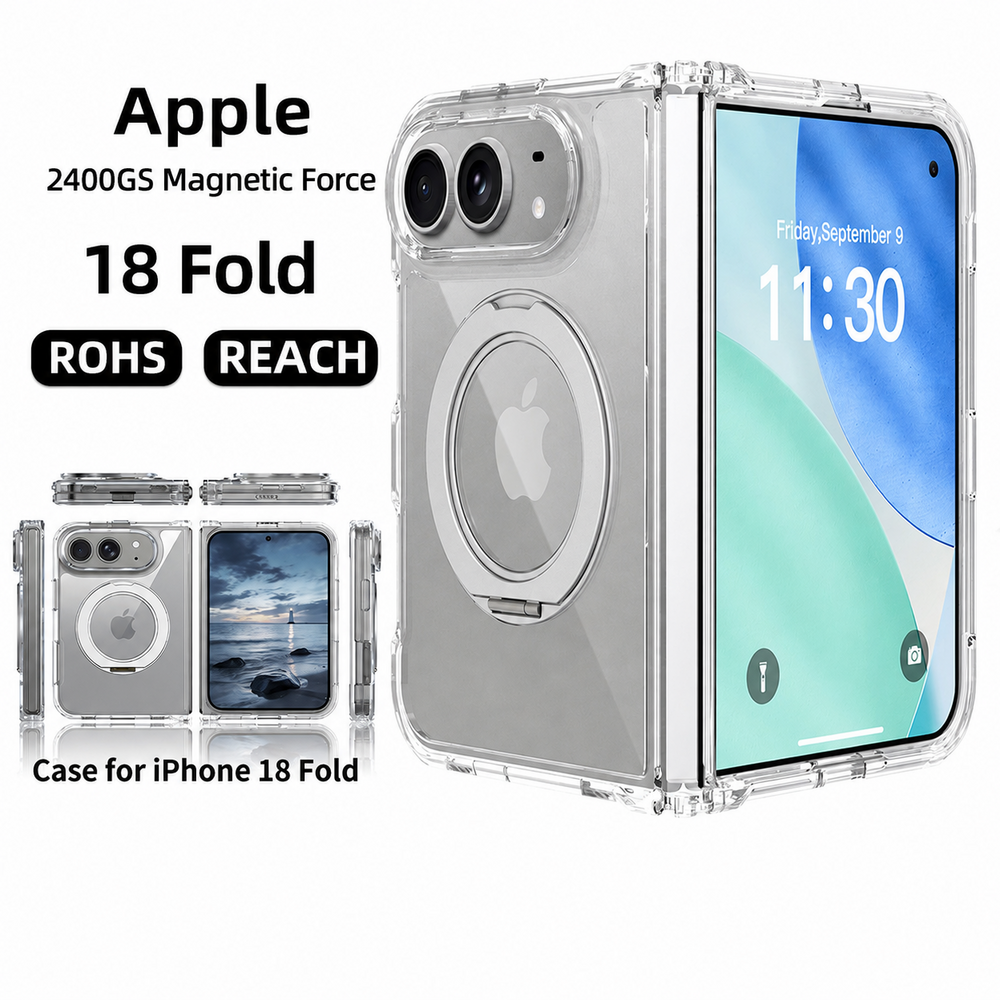 CNYOZA A04-IP-0002-18 clear TPU magnetic case for iPhone 18 Fold