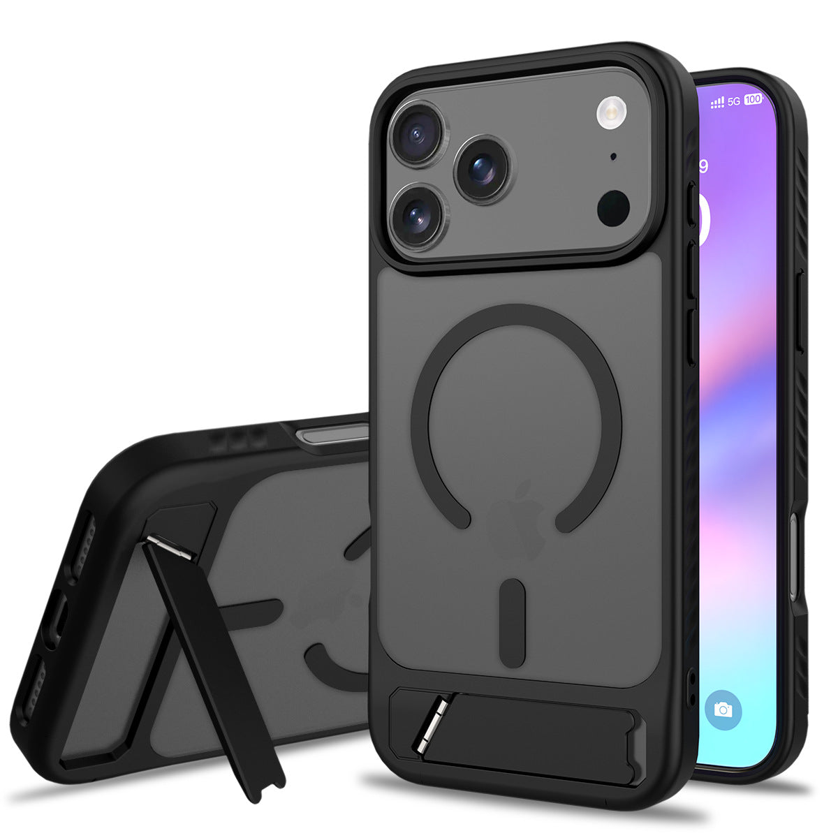 A04-IP-0004-18 black magnetic kickstand case