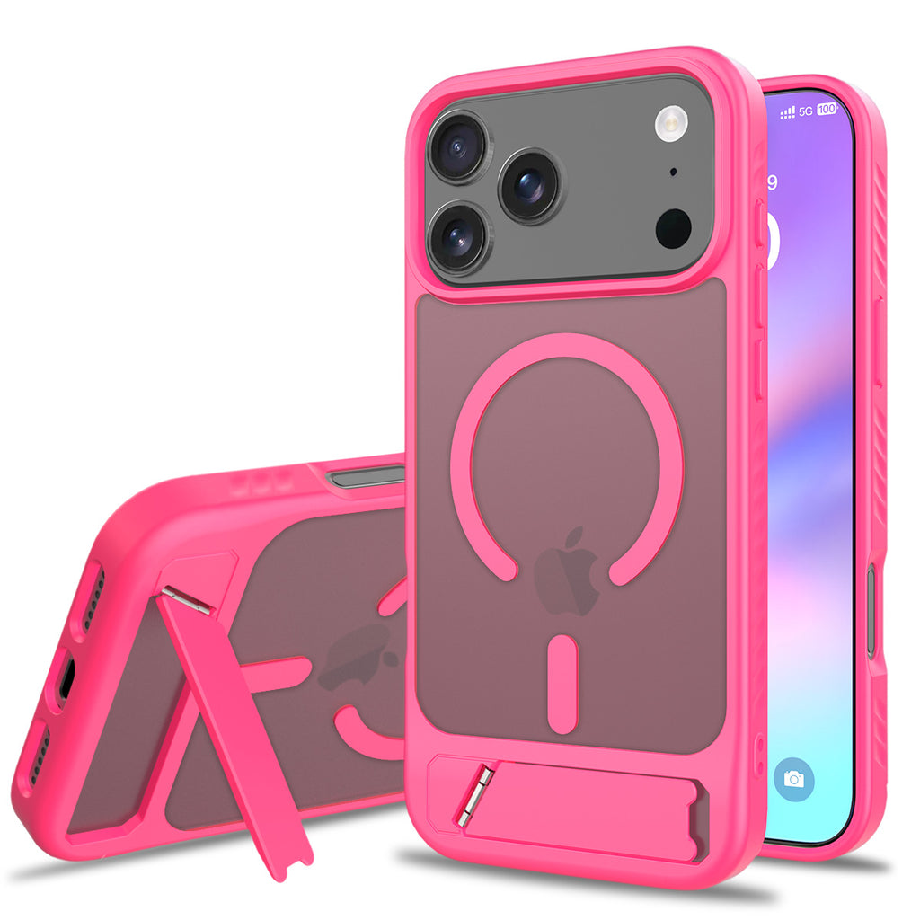 A04-IP-0004-18 hot pink magnetic kickstand case