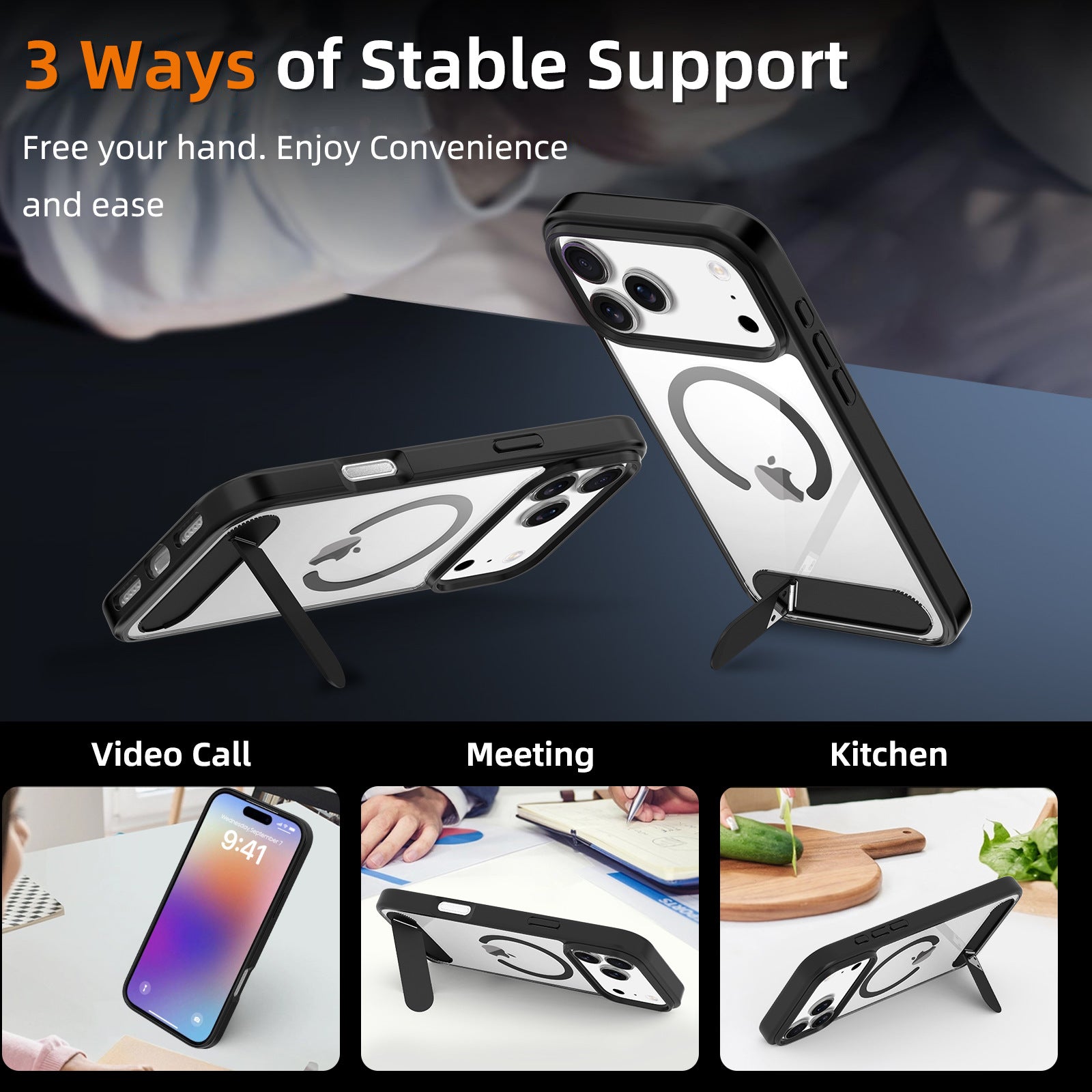 A04-IP-0006 three-way kickstand support