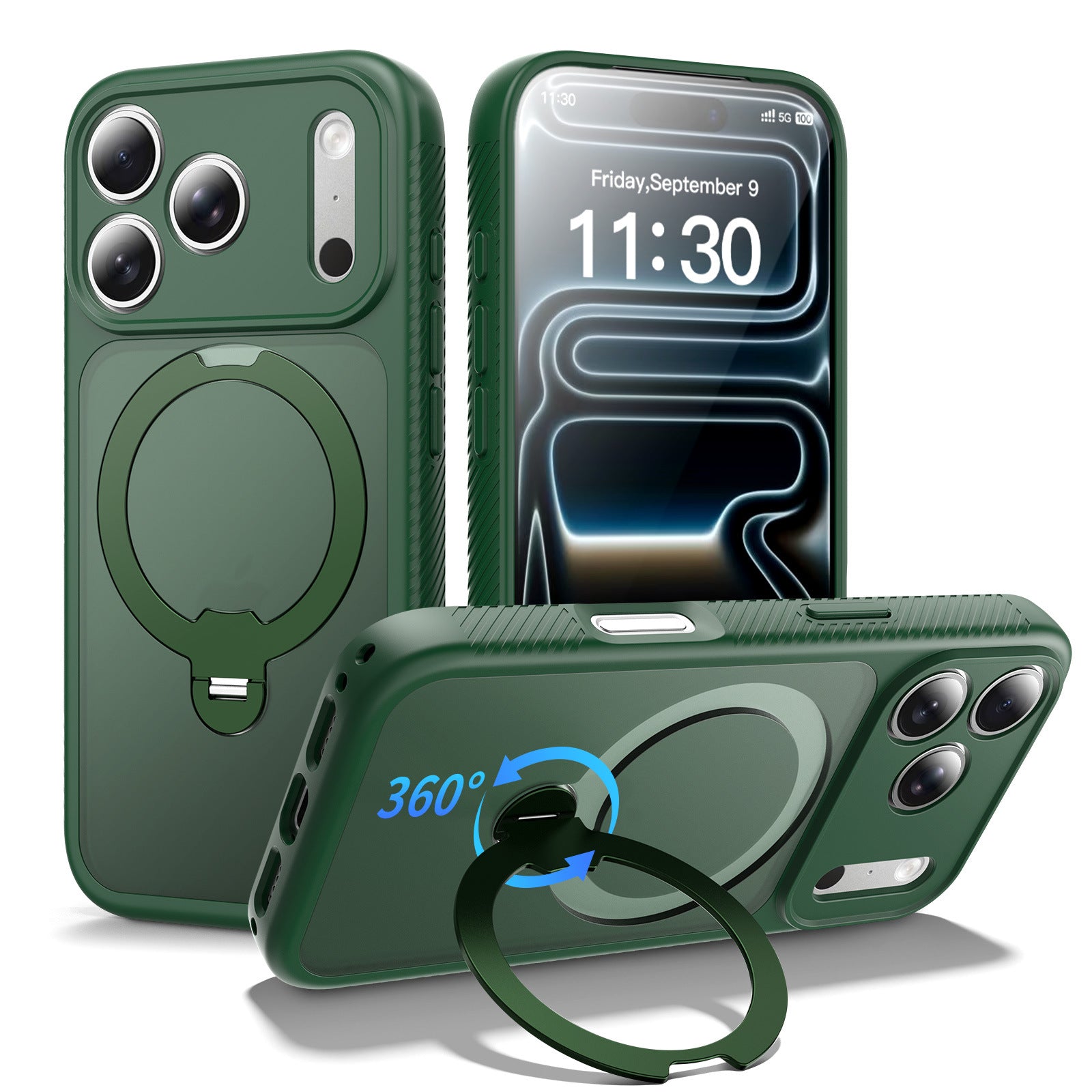 A04-IP-0008 dark green rotating ring case