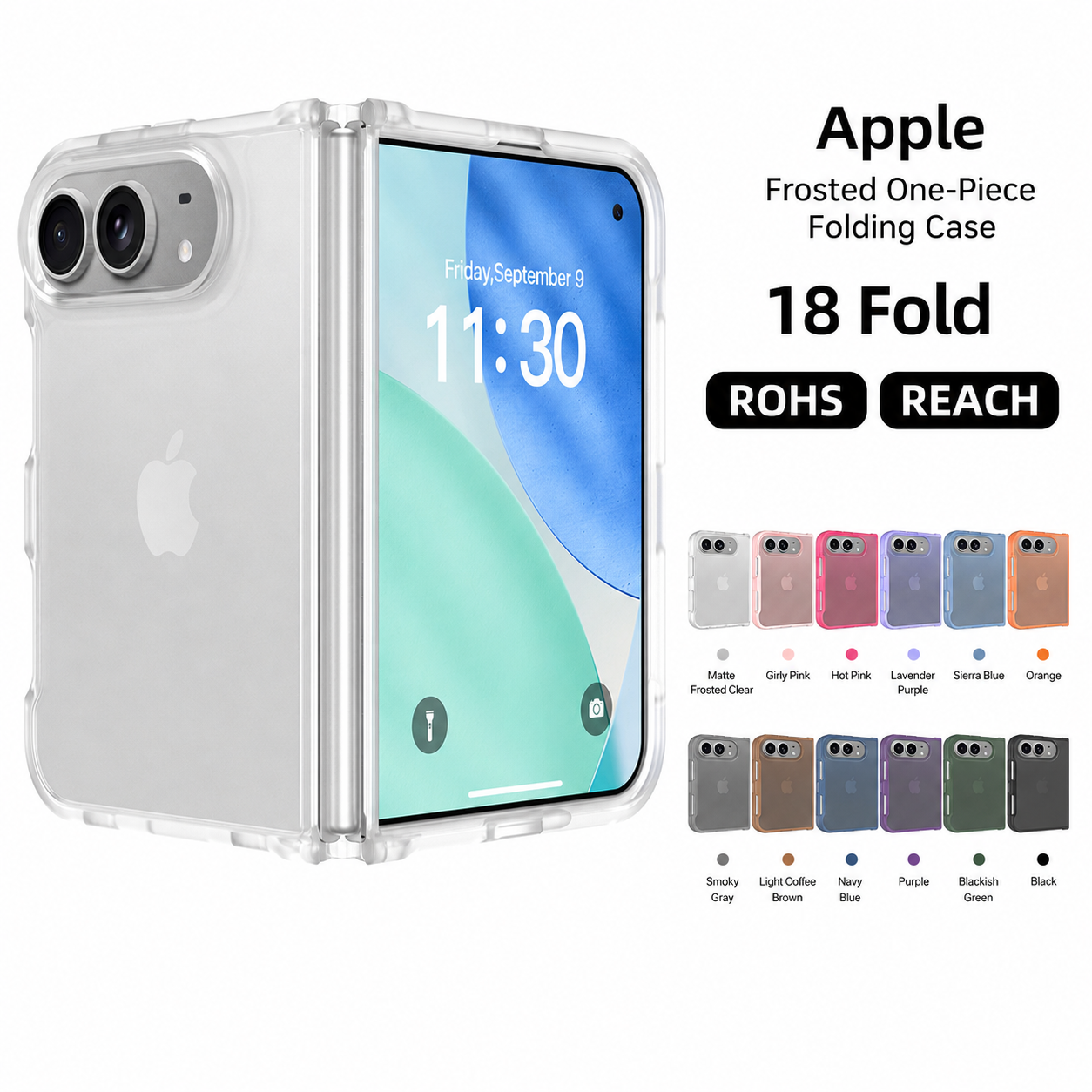 A04-IP-0010 frosted folding iPhone case main image