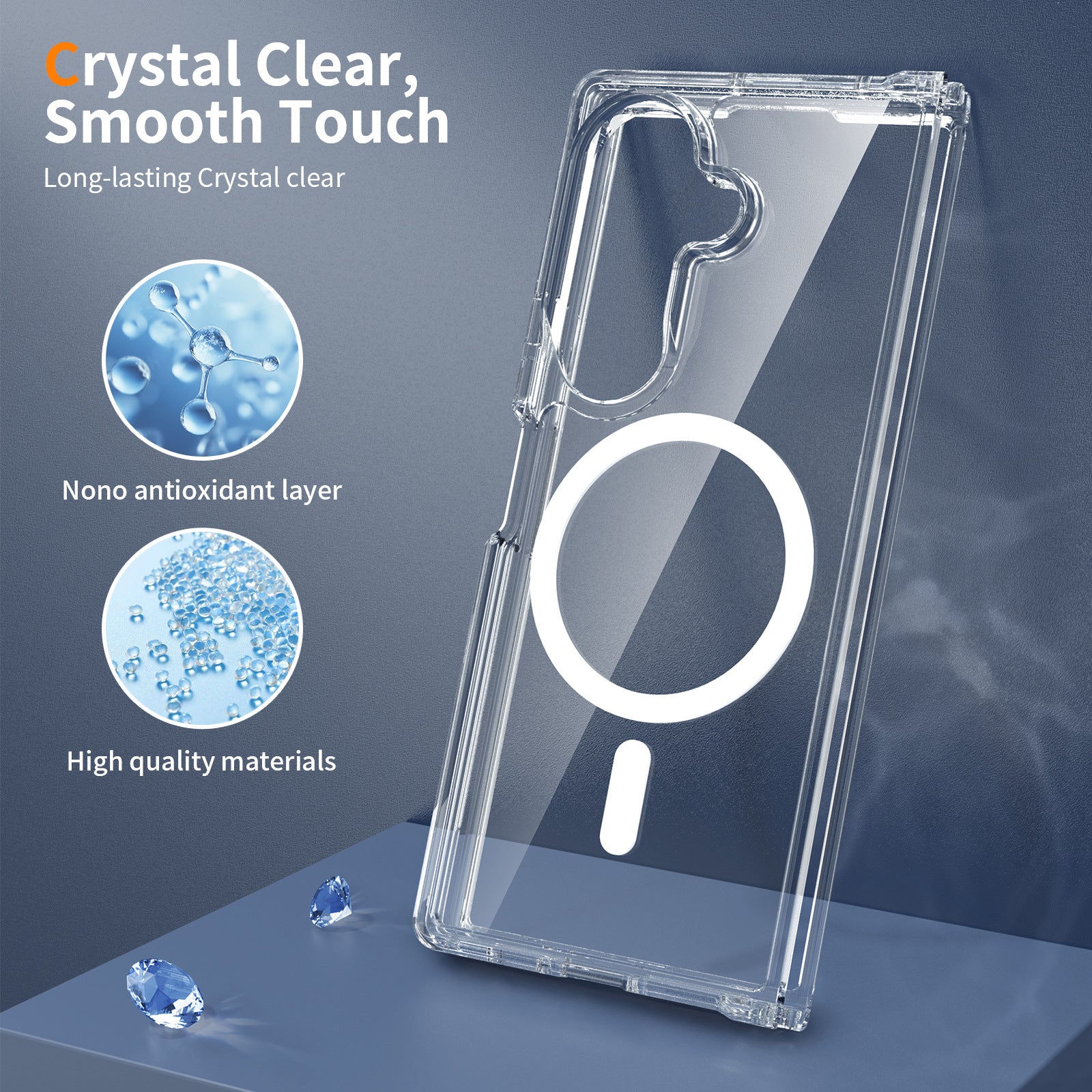 Crystal clear smooth touch Samsung Galaxy Z Fold case