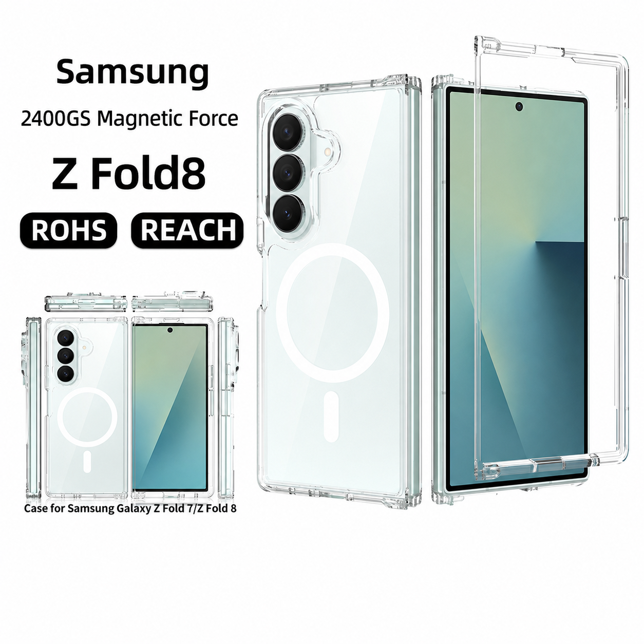 Samsung Galaxy Z Fold 8 magnetic clear case
