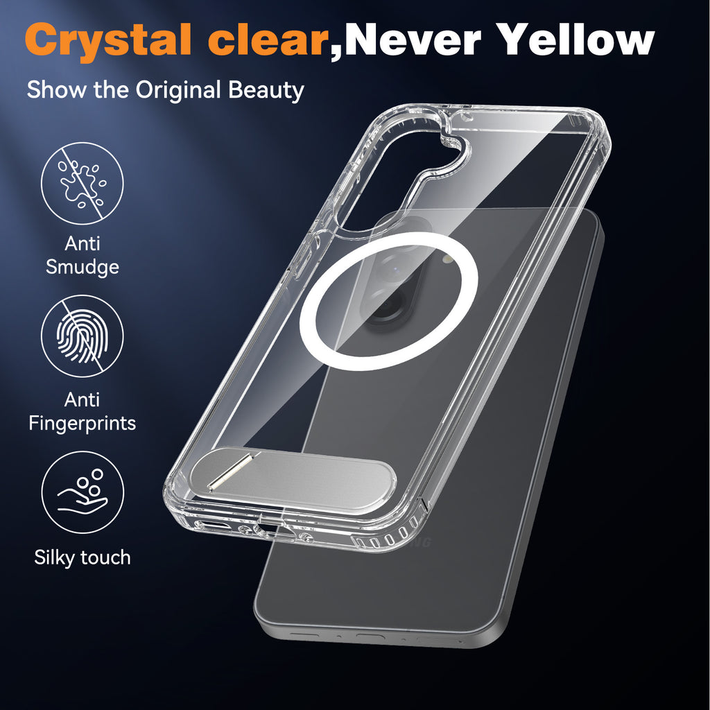 Crystal clear anti-yellow magnetic Samsung Galaxy A series case