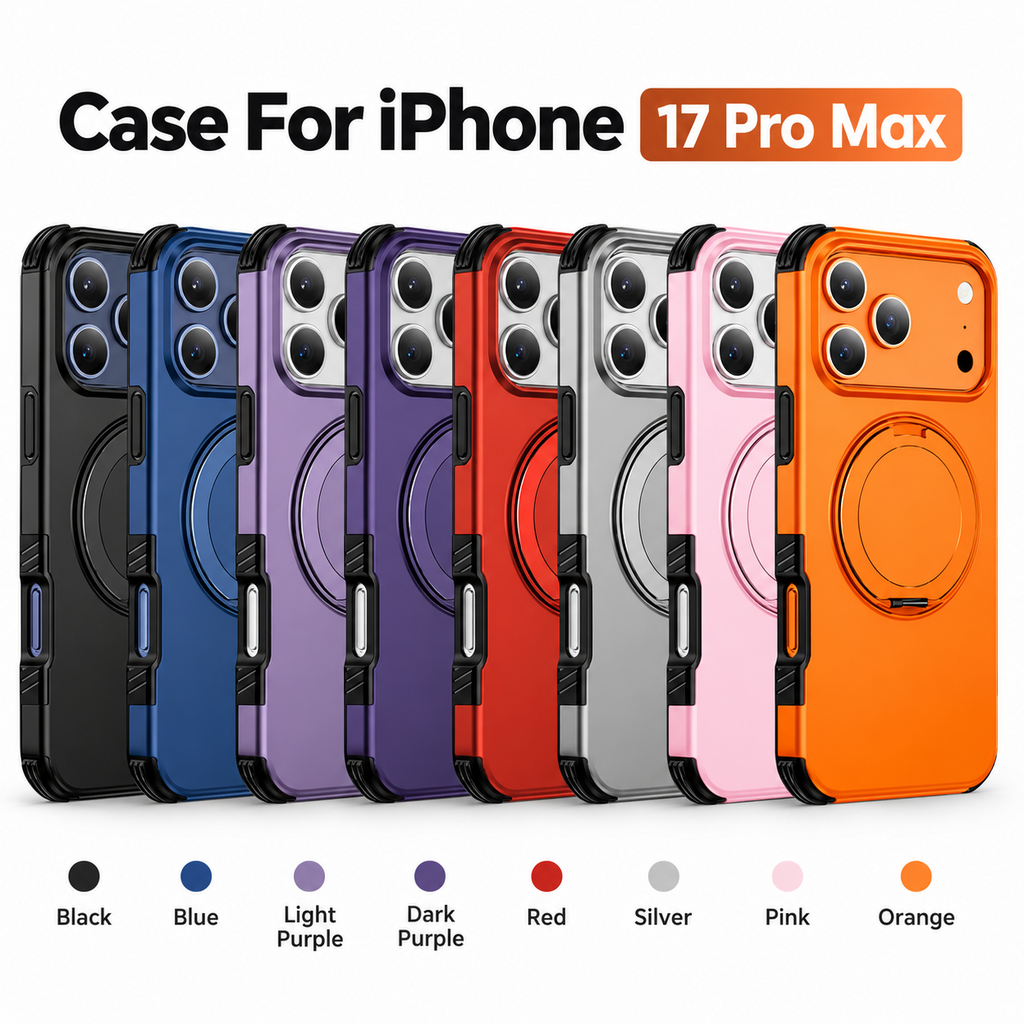 A05-IP-A0002 iPhone magnetic rotating stand phone case colors