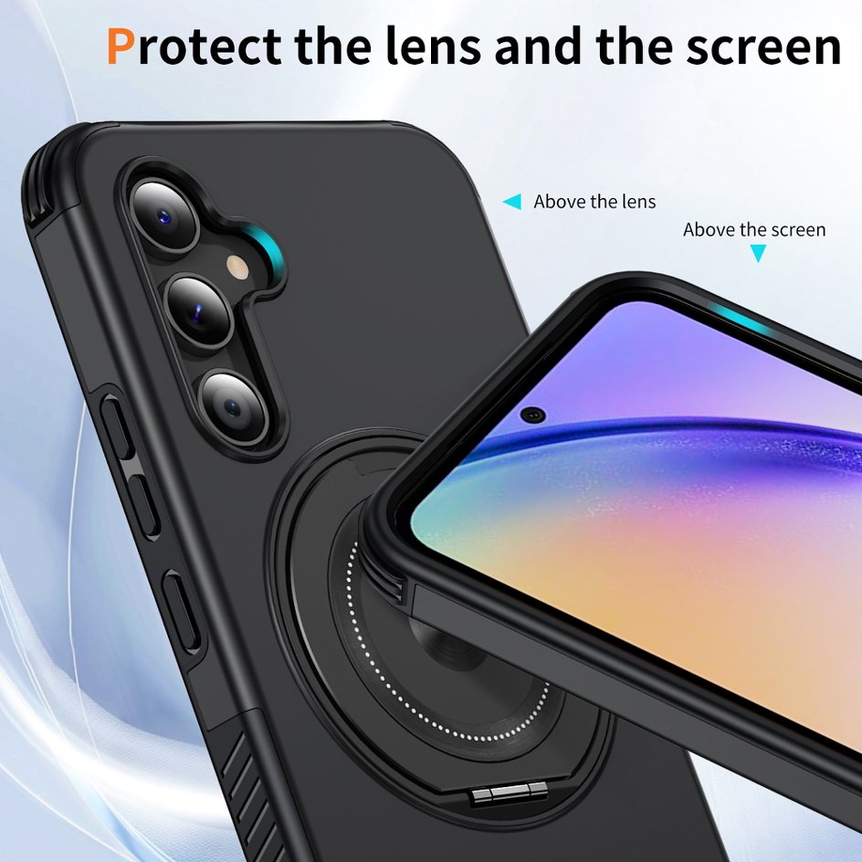 A05-SX-A0008 Samsung Galaxy A54 magnetic ring kickstand case camera screen protection
