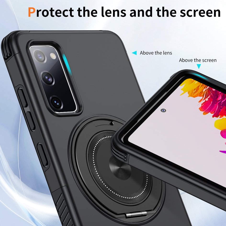A05-SX-A0010 Samsung Galaxy S20 FE magnetic ring kickstand case camera screen protection