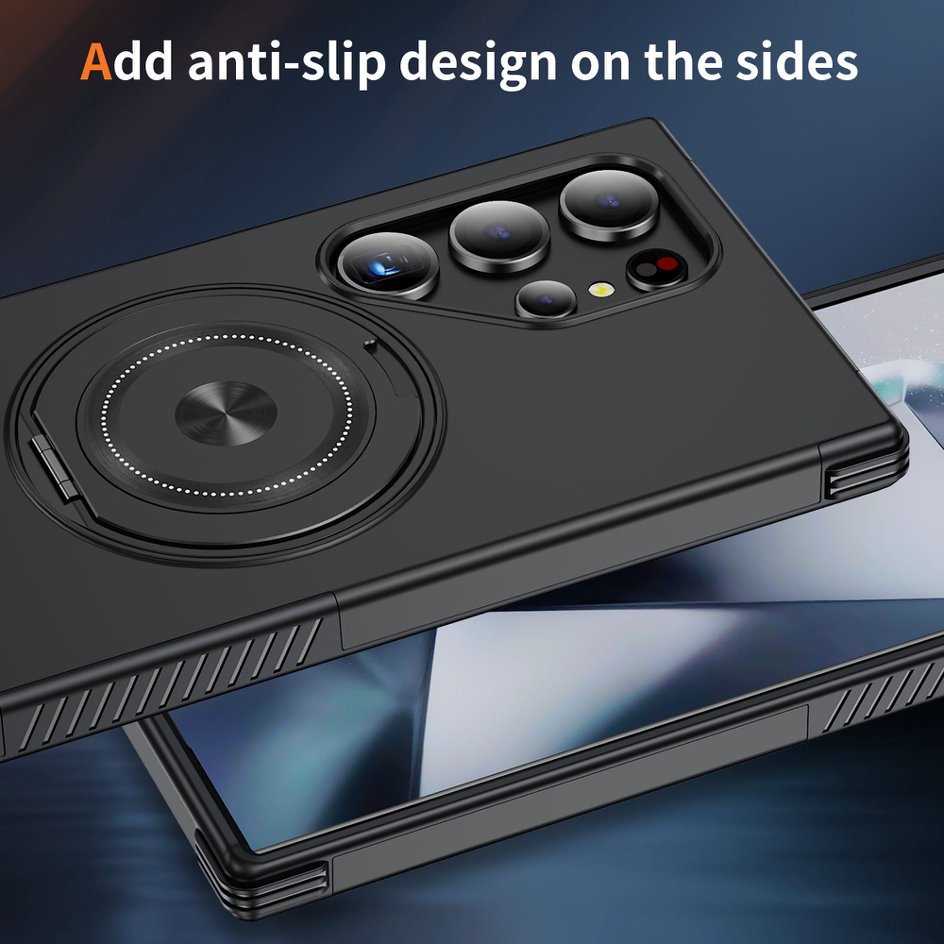 A05-SX-A0012 Samsung Galaxy S24 Ultra magnetic ring kickstand case anti slip