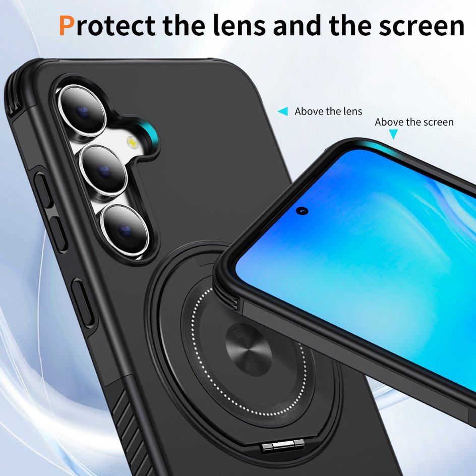 A05-SX-A0014 Samsung Galaxy S25 FE magnetic ring kickstand case camera screen protection