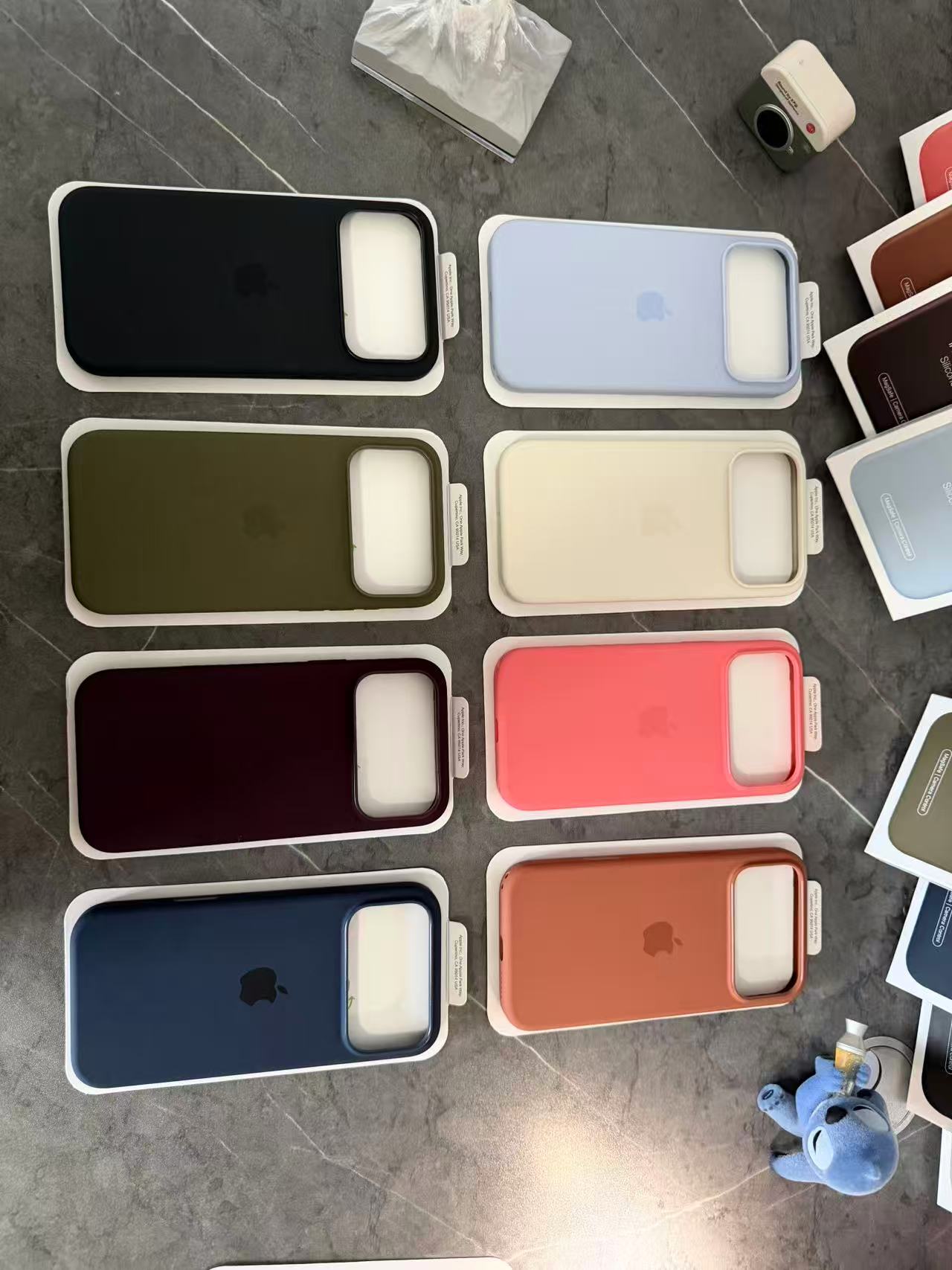 CNYOZA silicone phone case with camera cover in multiple colors